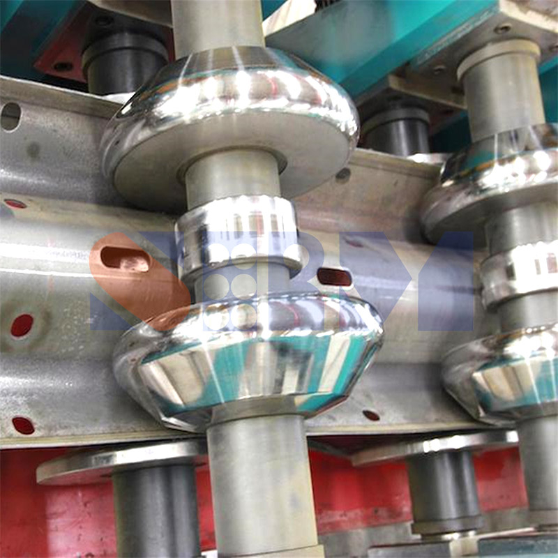 two wave highway guardrail machine