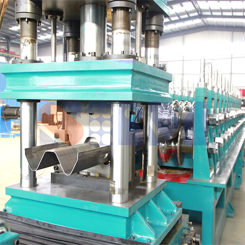 two wave highway guardrail machine
